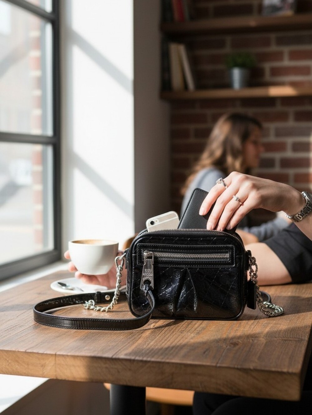 Dana Buchman Patent Leather Mini Crossbody Bag